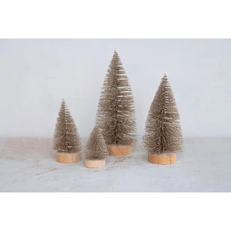 Extra Small Bottle Brush Tree- gold