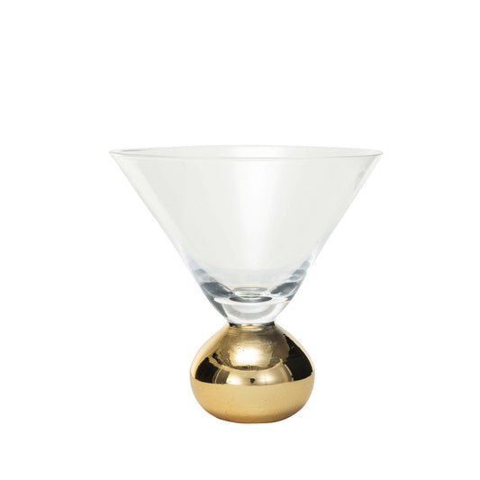 12oz. Martini Glass w/ Gold Ball